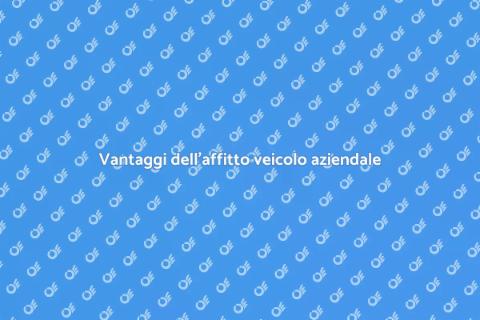 Affitto veicolo commerciale per aziende
