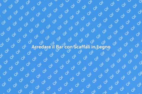 Scaffale in Legno per il Vostro Bar