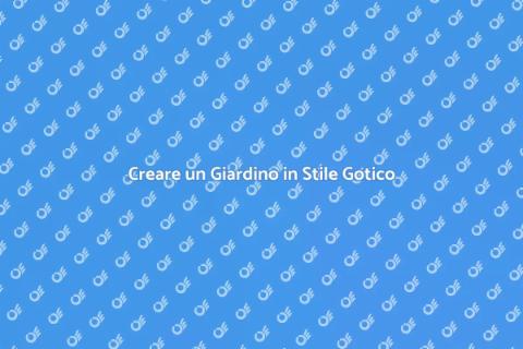 Progettazione Giardino Stile Gotico