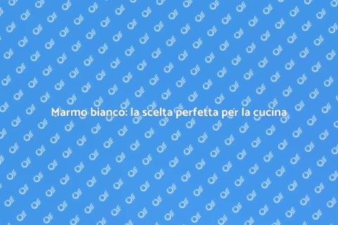 Piano cucina in marmo bianco elegante