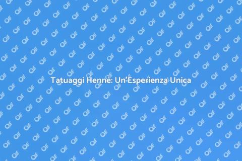 Tatuatori Henné per Eventi Culturali