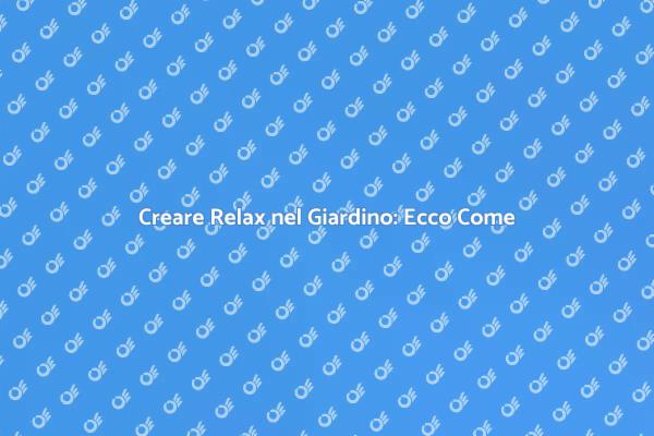 Progetta il Tuo Angolo di Relax