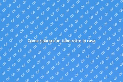 Sostituzione tubo danneggiato in casa