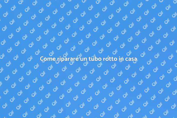 Sostituzione efficace dei tubi danneggiati