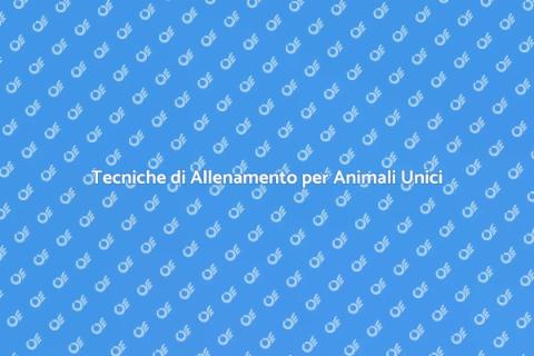 Allenamento Animali Domestici Unici