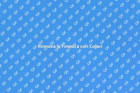 Colorazione Finestra Domestica