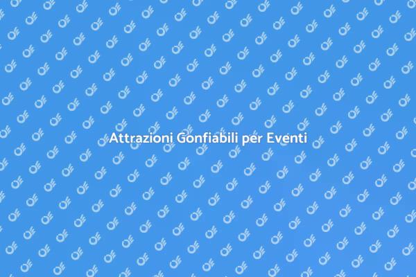 Divertimento con Attrazioni Gonfiabili