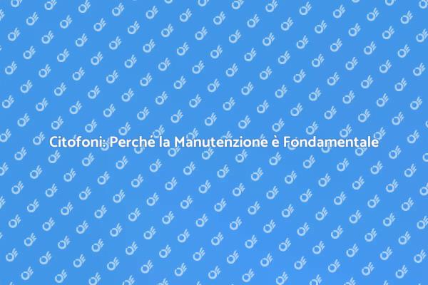 Citofoni e Manutenzione: Un Duo Vincente