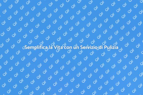 Rendi la Tua Vita Più Facile con Pulizie Professionali