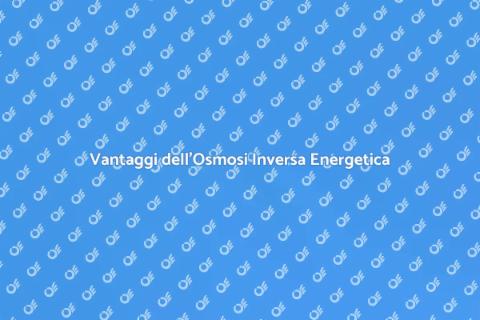 Impianto Osmosi Inversa Energetica