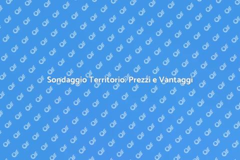 Costo Sondaggio Territorio: Guida Pratica