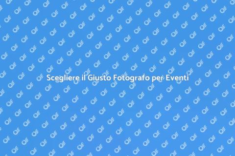 Fotografo Professionista per Eventi