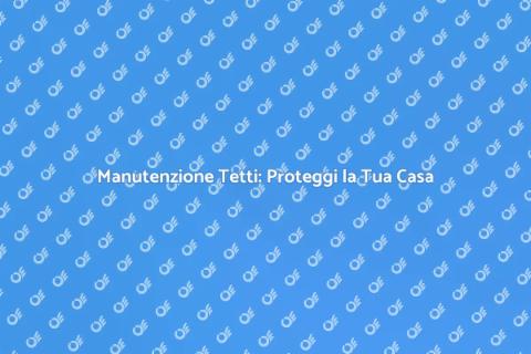 Riparazione Tetti: Cura e Manutenzione