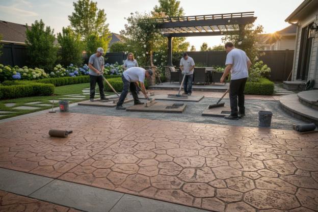 Quanto costa realizzare un patio in cemento stampato?