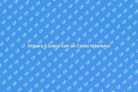 Corso Intensivo di Greco Online