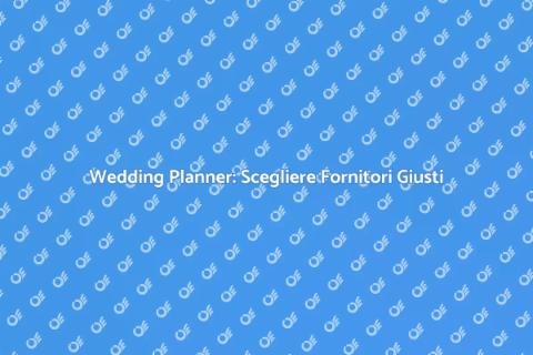 Consulenza Wedding Planner per Fornitori