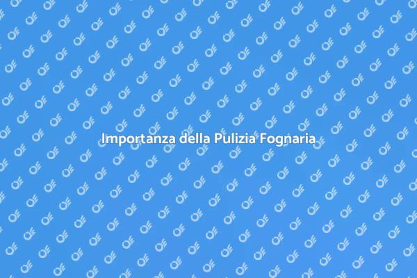 Servizio di Pulizia Fognaria Essenziale