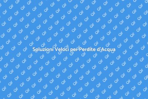 Riparazione Perdita d'Acqua Efficace