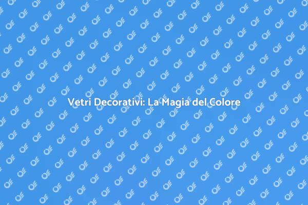 Rendi Uniche le Tue Finestre Decorando i Vetri