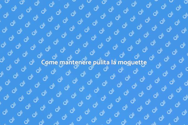 I migliori metodi per pulire la moquette
