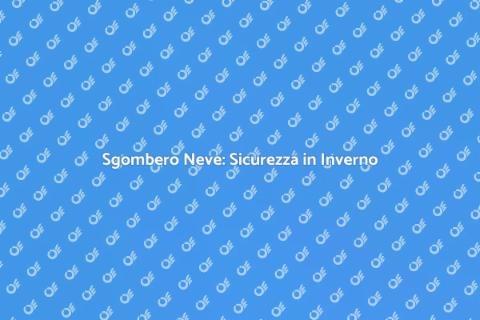 Sgombero della Neve: Servizio Essenziale