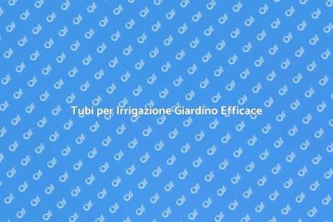 Installazione Tubi per Giardino