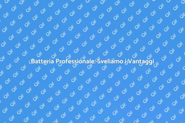 Potenza e Prestazioni di una Batteria Professionale
