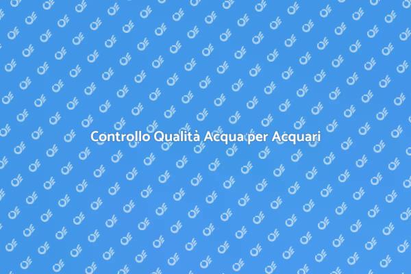 Verifica la Qualità dell'Acqua dell'Acquario