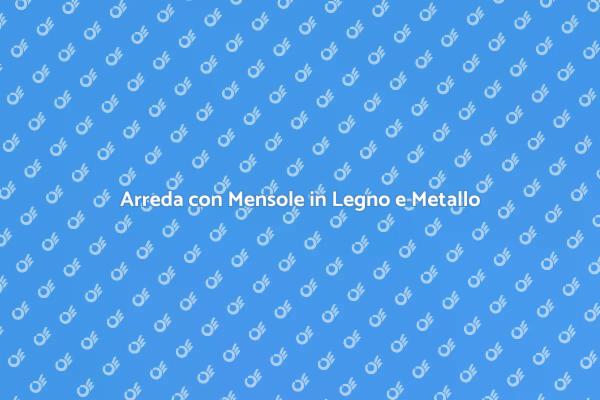 Stile e Funzionalità con Mensole Uniche