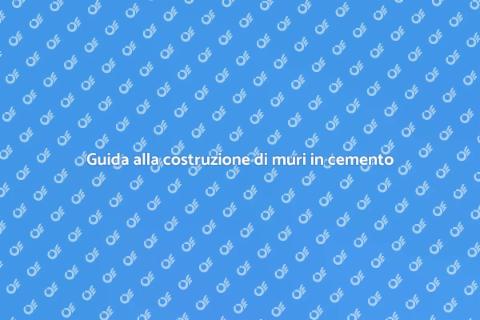 Costruire un muro in cemento cellulare