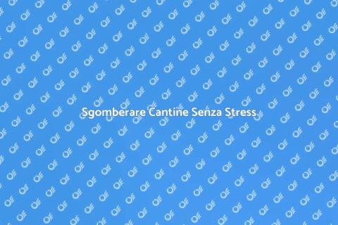Svuotare Cantine Senza Problemi