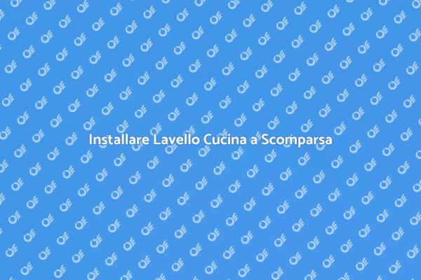 Trasforma la tua Cucina con un Lavello a Scomparsa