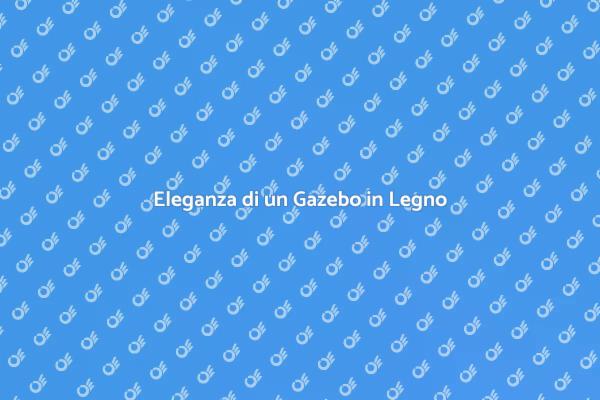 Gazebo Minimalista per il Tuo Giardino