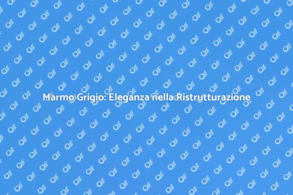 Eleganza e Funzionalità del Marmo Grigio