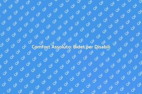 Bidet per Disabili: Comfort e Accessibilità