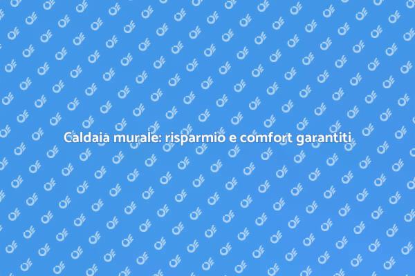 Caldaia murale: il segreto del comfort