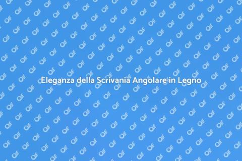 Scrivania Angolare in Legno per Bar