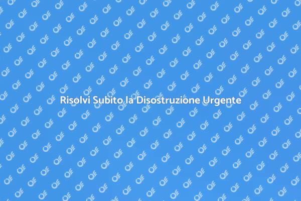 Disostruzione Idraulica: Cosa Fare?