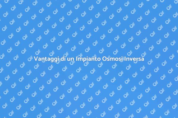 Perché Scegliere l'Osmosi Inversa?
