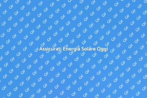 Energia Solare: Risparmia e Sostieni
