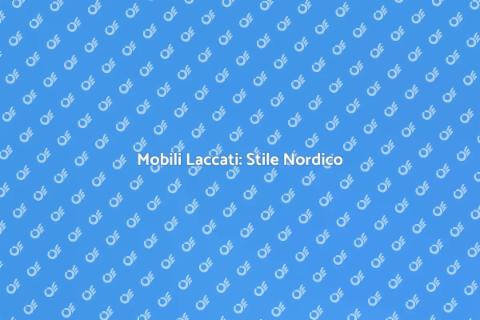 Laccatura Mobili Stile Nordico