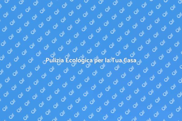 Scopri il Vantaggio della Pulizia Ecologica