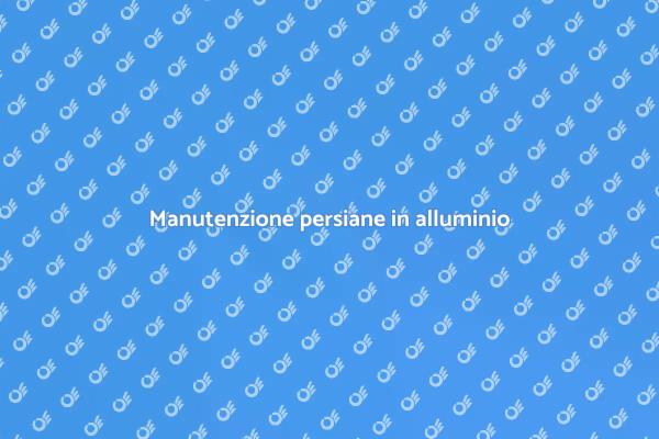 Servizi per persiane in alluminio
