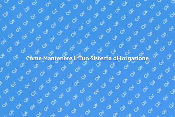 Efficienza del Sistema di Irrigazione