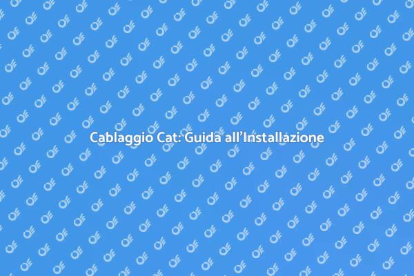 Cablaggio Cat: Fondamentale per la Rete