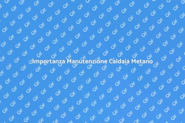 Perché Manutenere la Caldaia a Metano