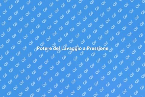 Lavaggio a Pressione: Pulizia Efficace