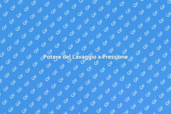 Riscopri la Pulizia con il Lavaggio a Pressione