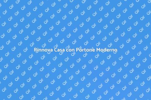 Portone Basculante Moderno e Funzionale