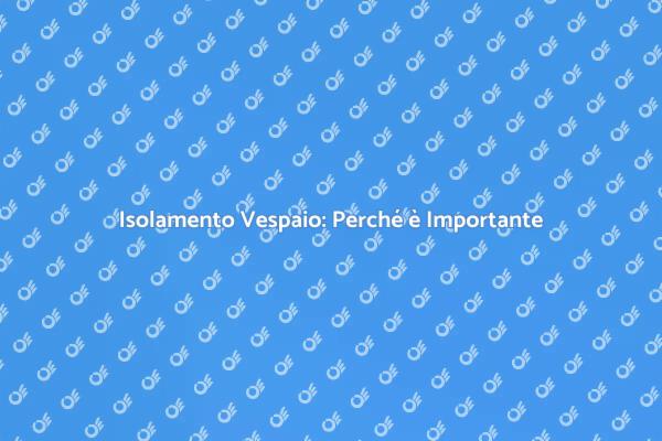 Guida all'Isolamento del Vespaio